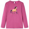 Kindershirt met lange mouwen 140 frambooskleurig