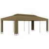 vidaXL Prieel met dubbel dak 180 g/m&sup2; 3x6 m taupe