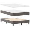 vidaXL Bedframe met matras met matras Grijs 120 x 190 cm Kunstleer