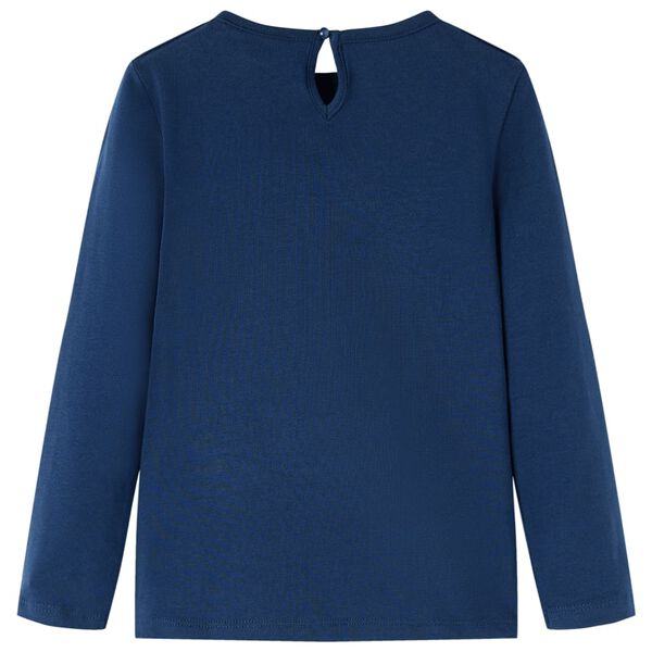 Kindershirt met lange mouwen 92 marineblauw