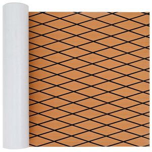 vidaXL Bootmat Gestreept Bruin en zwart 190 x 70 cm EVA