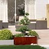 vidaXL Plantenbak roestig 100x100x40 cm weervast staal