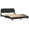 vidaXL Bedframe zonder matras "Zadar" kunstleer zwart en wit 140x190 cm