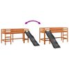 vidaXL Kinderhoogslaper zonder matras grenenhout wasbruin 90x190 cm