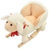vidaXL Hobbeldier schaap met rugleuning 60x32x50 cm pluche wit