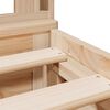 vidaXL Bed met boekenkast zonder matras grenenhout wasbruin 160x200 cm