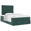 vidaXL Ottoman bed met matrassen 120x190cm fluweel donkergroen