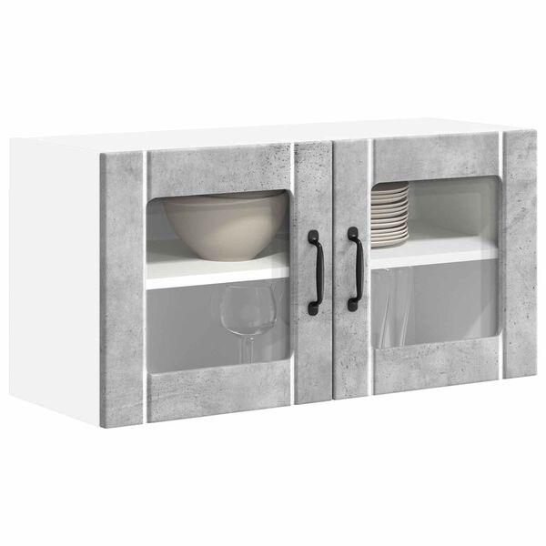 vidaXL Keukenkast Beton Grijs 80 x 31 x 40 cm Bewerkt hout