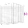 vidaXL Schanskorven 30 st gewelfd 200x50x160/180 cm ijzer