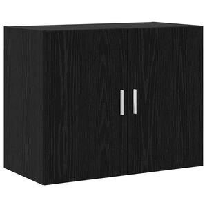 vidaXL Wandkast Zwart eiken 80 x 42,5 x 64 cm Bewerkt hout