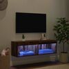 vidaXL Tv-meubelset met LED Oud Hout 100 x 30 x 30 cm Bewerkt hout