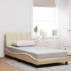 vidaXL Bedframe zonder matras "Hanko" 100x200 cm stof cr&egrave;mekleurig