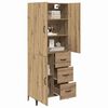 vidaXL Highboard Artisan Eiken 69,5 x 34 x 180 cm Bewerkt hout