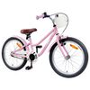 vidaXL Kinderfiets 18 Inch voor 5-7 jaar oud Lichtroze