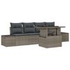 vidaXL Bankstel 5 st Grijs poly rattan