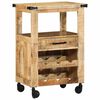 vidaXL Keuken Trolley Bruin 55 x 40 x 80 cm Massief Mango Hout