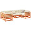 vidaXL 6-delige Loungeset massief grenenhout wasbruin