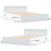 vidaXL Bedframe met hoofdeinde zonder matras 160x200 cm wit
