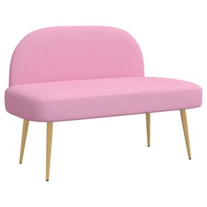 vidaXL Beklede bank met rugleuning Roze 110 x 60 x 76 cm