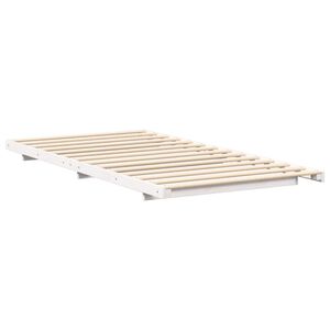 vidaXL Bedframe Wit 80 x 220 cm Massief grenenhout