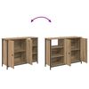 vidaXL Dressoir Artisan Eiken 100 x 33 x 75 cm Bewerkt hout