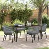 vidaXL Tuin eettafelset 5 pcs Antraciet Gepoedercoat staal