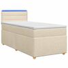 vidaXL Boxspringbed met matras Cr&egrave;mekleurig 80 x 200 cm Stof
