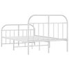 vidaXL Bedframe met hoofd- en voeteneinde metaal wit 120x200 cm