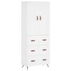 vidaXL Hoge kast 69,5x34x180 cm bewerkt hout wit