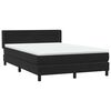 vidaXL Boxspring met matras fluweel zwart 160x220 cm