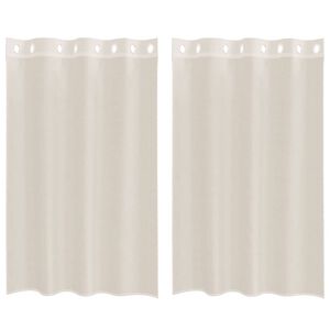 vidaXL Gordijnen voile met doorvoertules 2 st 140x175 cm cr&egrave;mekleurig