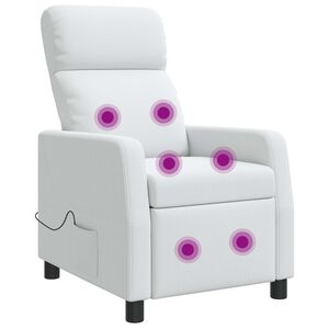 vidaXL Massage Recliner Wit Stof