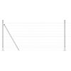 vidaXL Hek met Paal Zilver 1 x 10 m Staal