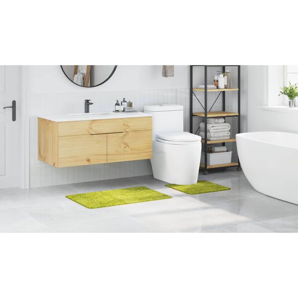 vidaXL Antislip Badmat Set 2 pcs Groen PP