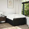 vidaXL Boxspring met matras stof zwart 120x200 cm