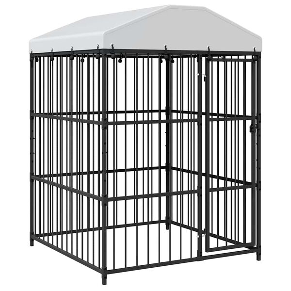 vidaXL Hondenkennel voor buiten met dak 150x150x200 cm