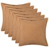 vidaXL Kussensloop 6 pcs HOUTEN Beige 30 x 30 cm Boucl&eacute;