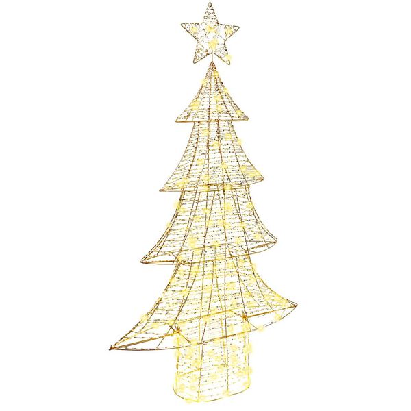 vidaXL Kerstboom met 160 LED Warmwit 151 cm PET