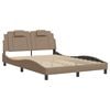 vidaXL Bedframe "Viana" zonder matras kunstleer cappuccinokleurig 120x200 cm