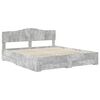 vidaXL Bedframe met hoofdeinde Beton Grijs 180 x 200 cm Bewerkt hout