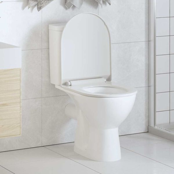 vidaXL Toiletbril soft-close met quick-release ontwerp wit