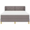 vidaXL Boxspringbed met matras met hoofdeinde Taupe 140 x 200 cm Stof