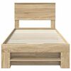 vidaXL Bedframe met hoofdeinde Sonoma Eiken 80 x 200 cm Bewerkt hout