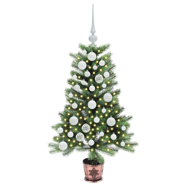 vidaXL Kerstboom met 150 LED met standaard Groen 90 cm PE