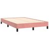 vidaXL Boxspring met matras en LED fluweel roze 120x190 cm