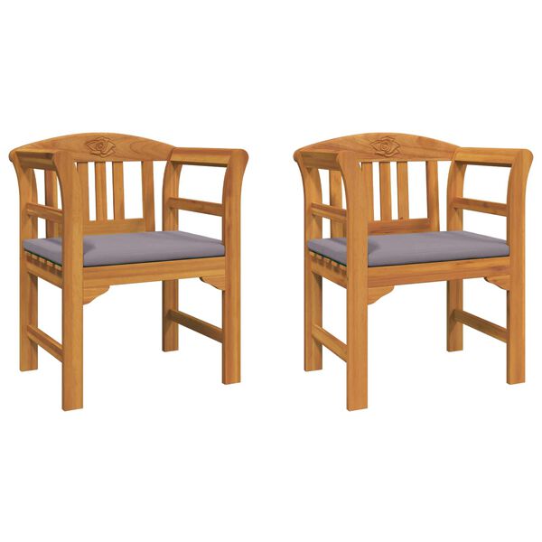 vidaXL Bank met kussen Natuurlijke Olie Afwerking 68,5 x 46 x 82,5 cm