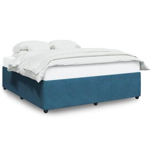 vidaXL Bedframe fluweel blauw 200x200 cm