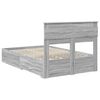 vidaXL Bedframe met hoofdeinde Grijs Sonoma 120 x 190 cm Bewerkt hout