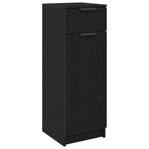 vidaXL Badkamer Kast met lade Zwart eiken 32 x 34 x 90 cm Bewerkt hout