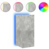 vidaXL Tv-wandmeubel met LED-verlichting 30,5x35x70 cm betongrijs